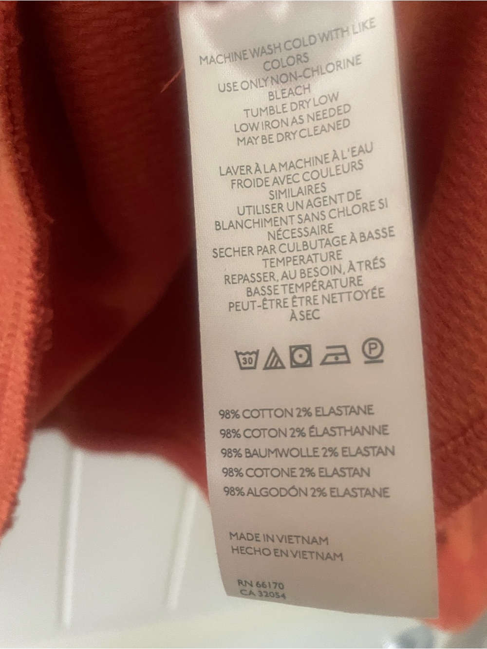 We The Free Rust Orange Henley Sweater with White '17 Graphic - Picture 5 of 5